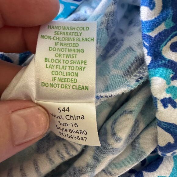 Lilly Pulitzer Georgia May Palazzo Pant Size Medium Resort White Midnight Blues - Picture 8 of 8